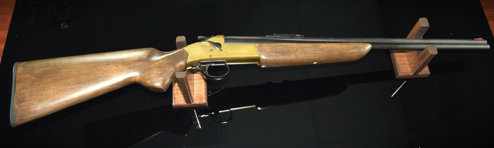 Savage 24S-E combination rifle and shotgun with gold Cerakote receiver